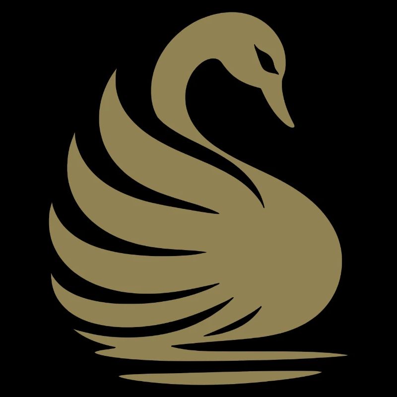 Silhouette élégante de cygne : la grâce sur l’eau