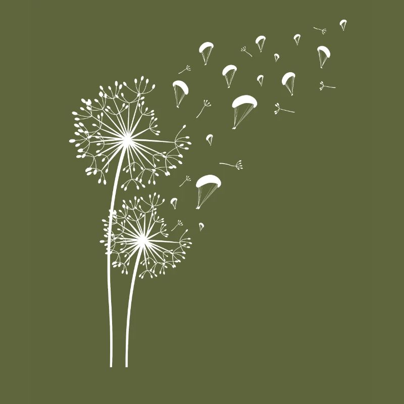 Paraglider - paragliding - dandelion