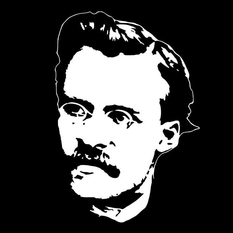 Friedrich Nietzsche White On Black