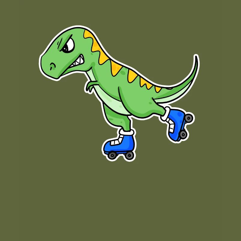 Inline Skating Dinosaur