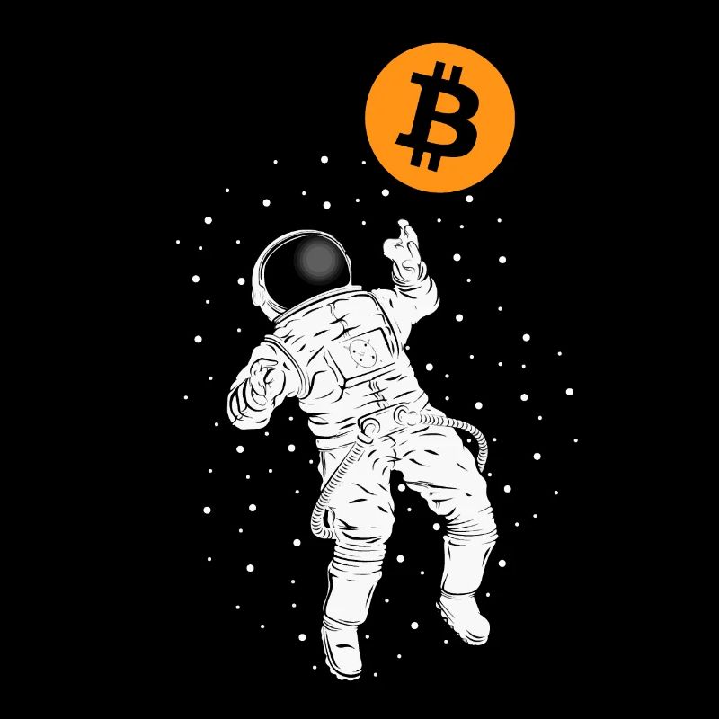 To The Moon Astronaut Bitcoin Shirt Krypto Bitcoin