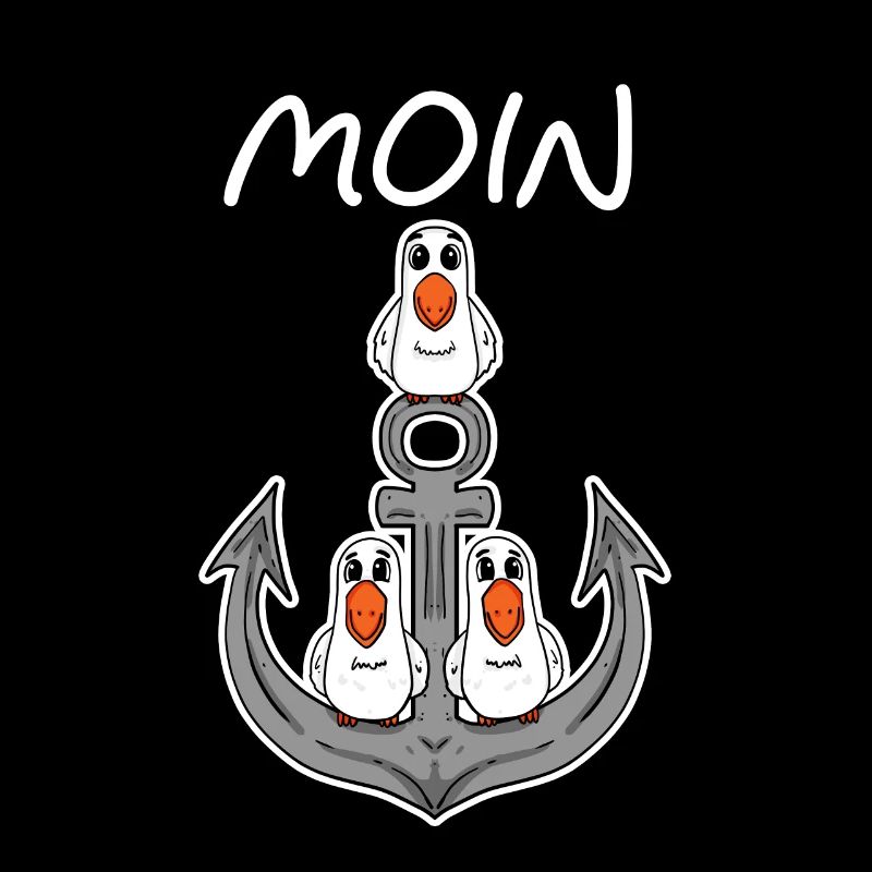 Anker Möwe Seemöwe Moin Nordsee Ostsee Urlaub