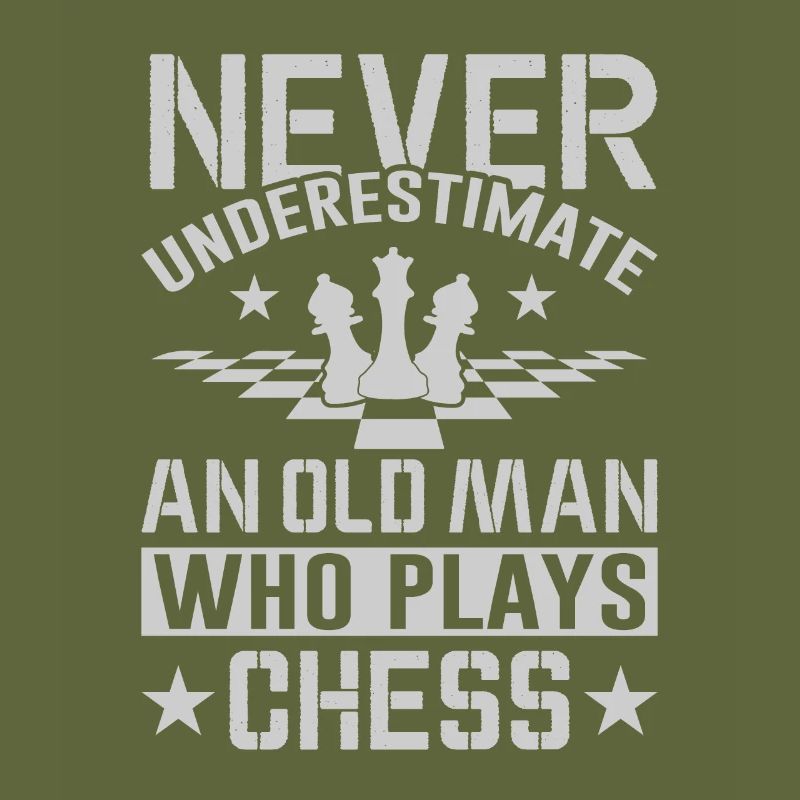 Ein alter Mann, der Schach spielt