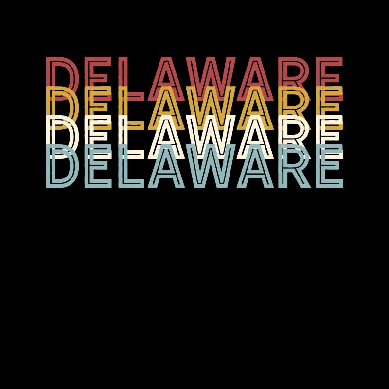 US 70s Retro State Vintage Delaware