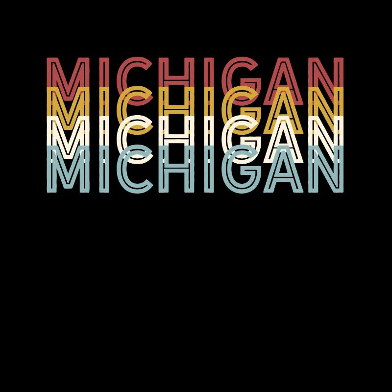 US 70er Retro State Vintage Michigan
