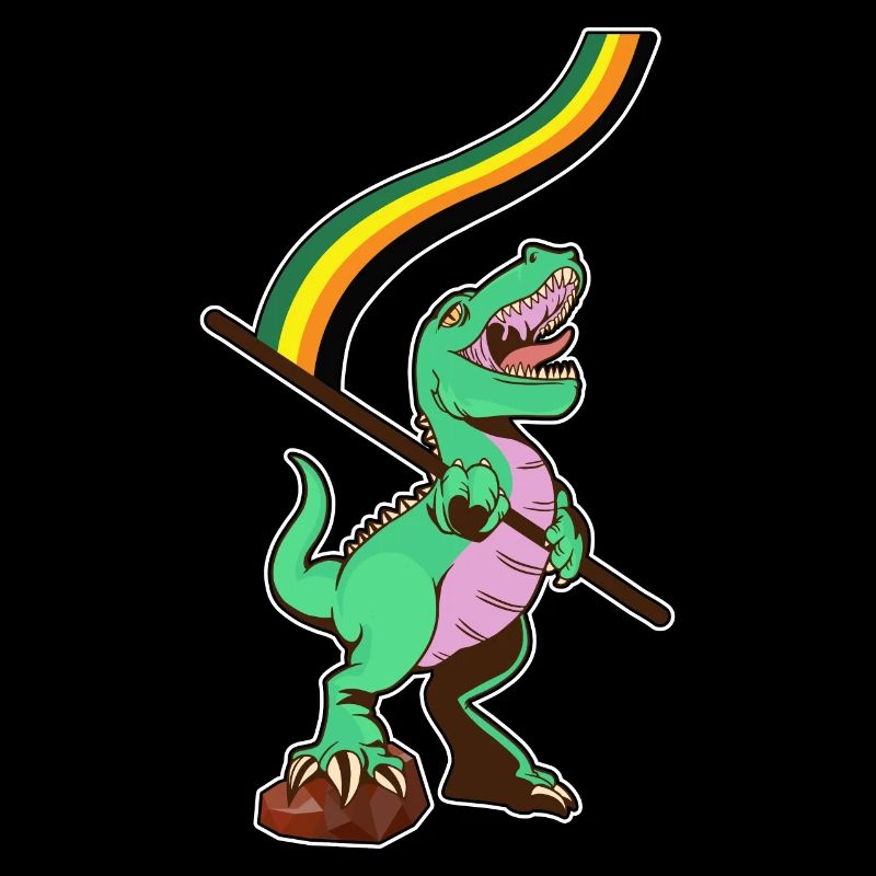 LGBTQ-Flagge - Dinosaurier Aromantic