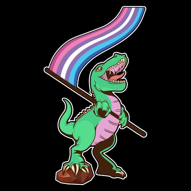 LGBTQ Flag - Dinosaur Bear