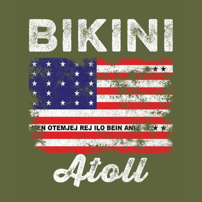 Drapeau de l’atoll de Bikini en détresse Drapeau de Bikini