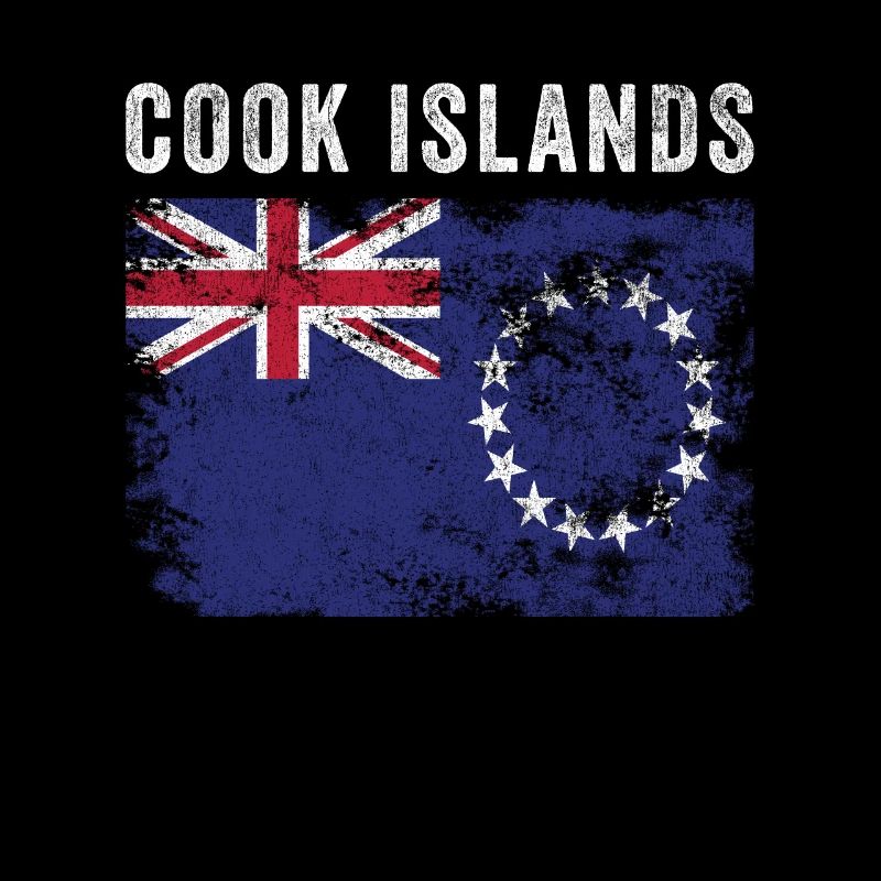 Cook Islands Flag Distressed