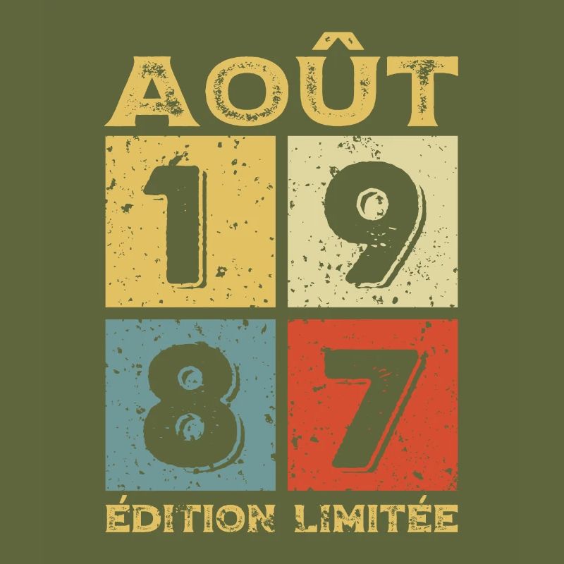 Août 1987 Original Idée Cadeau Anniversaire