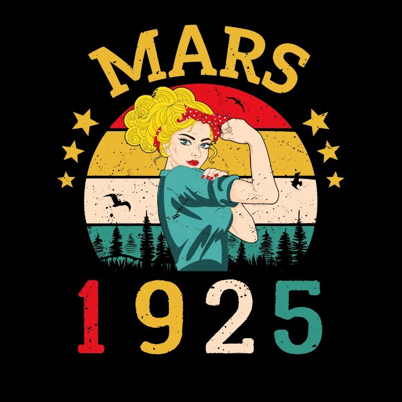 Mars 1925 Anniversaire Idée Cadeau Vintage 1925