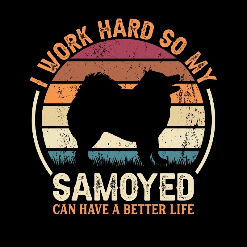 Hard Work - Retro Samoyed