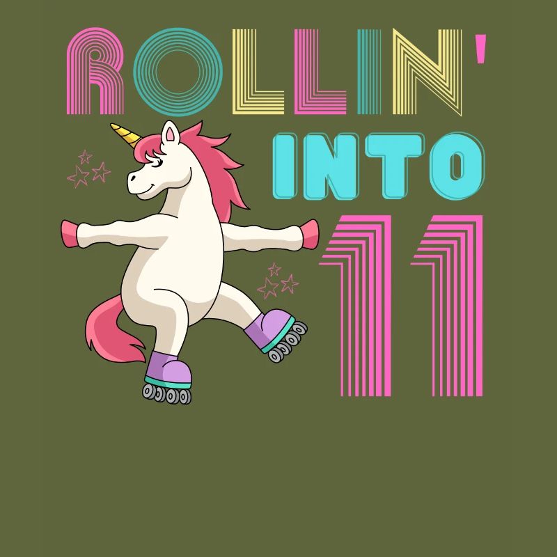 Rollen in 11 - Roller Scate Einhorn