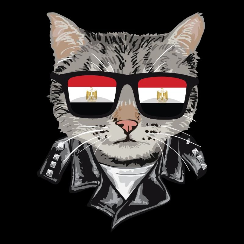 Cat Egypt Flag Sunglasses