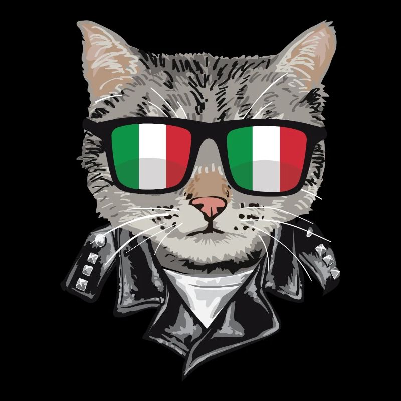 Cat Italy Flag Sunglasses
