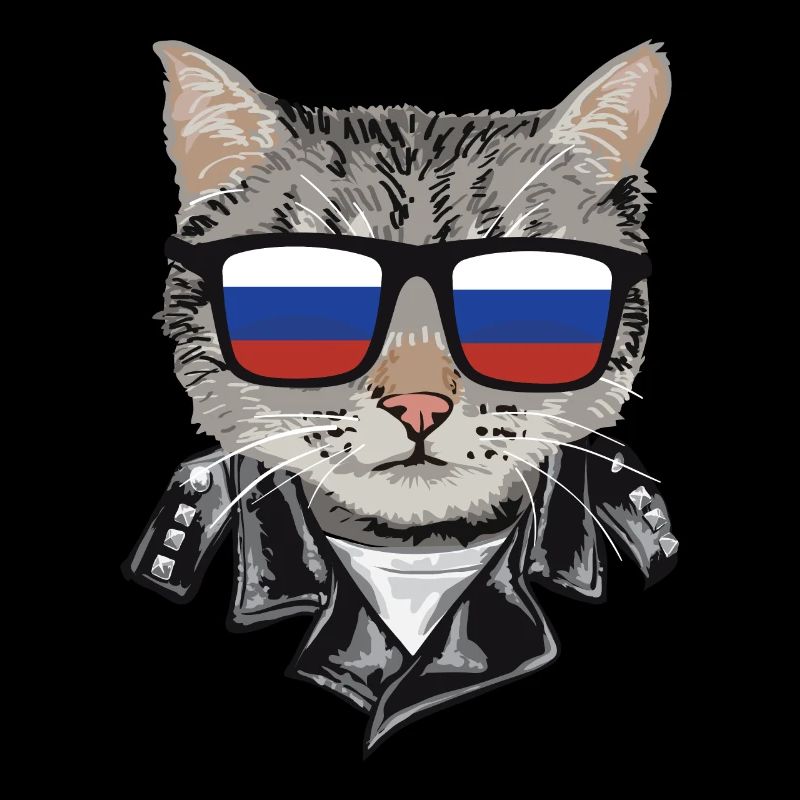 Cat Russia Flag Sunglasses