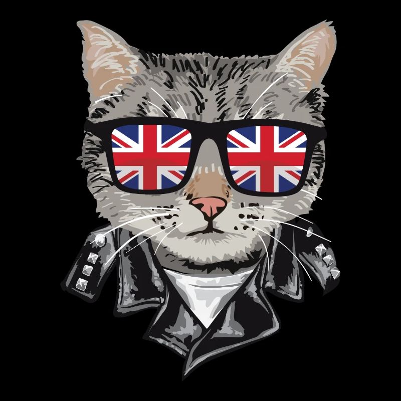 Cats Great Britain Flag Sunglasses