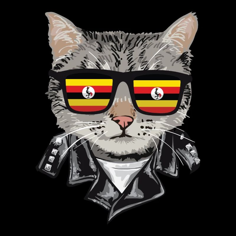 Cats Uganda Flag Sunglasses