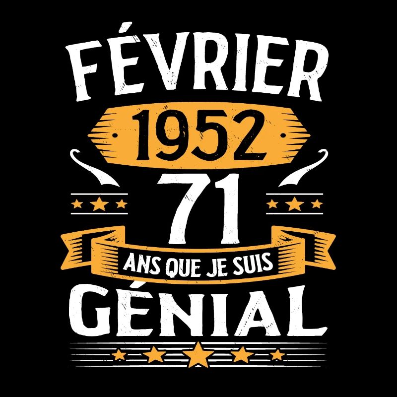 Février 1952 71 Ans Anniversaire Vintage Cadeau