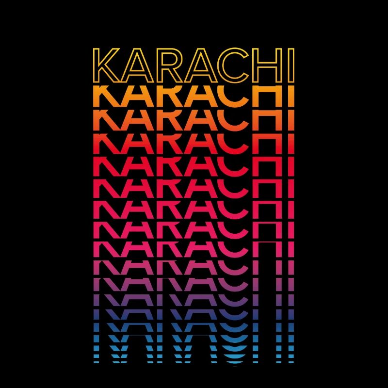 Retro Nostalgic City - Rainbow Karachi