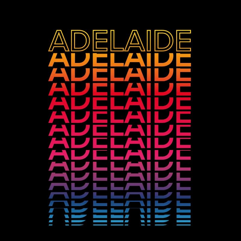 Retro Nostalgisch Stadt - Regenbogen Adelaide