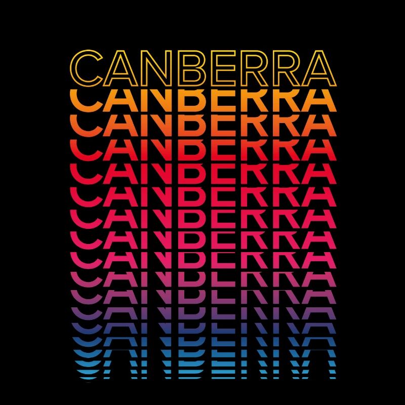 Retro Nostalgisch Stadt - Regenbogen Canberra