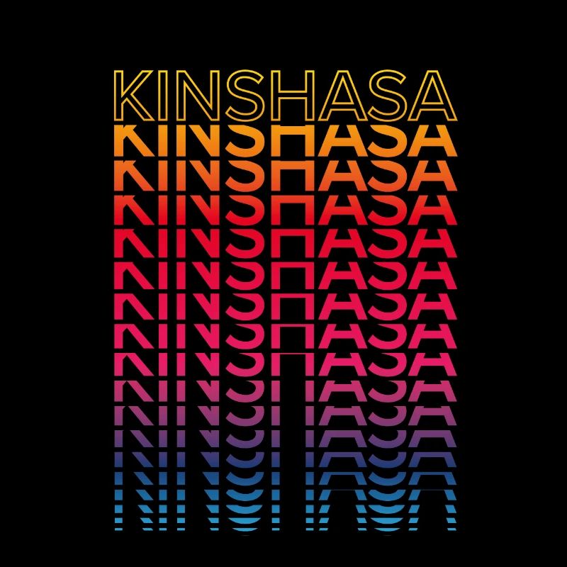 Retro Nostalgisch Stadt - Regenbogen Kinshasa