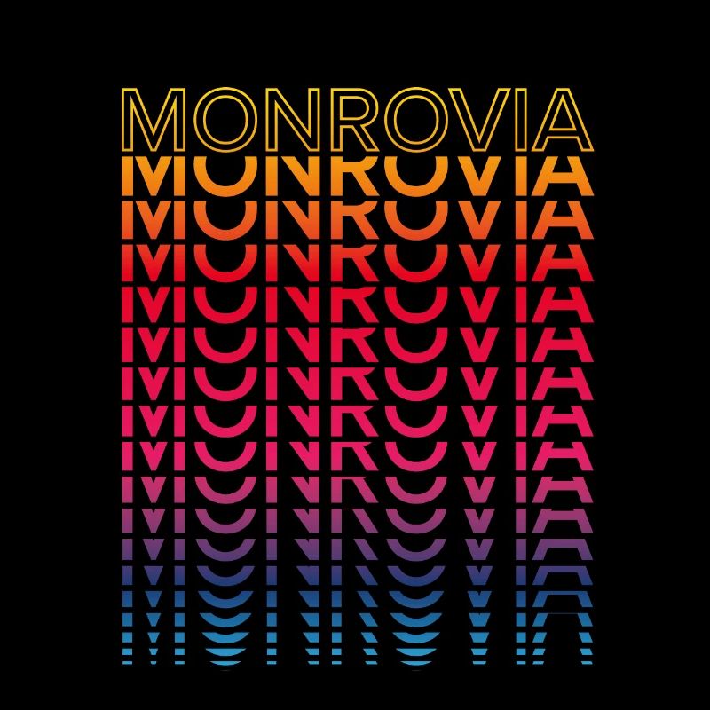 Retro Nostalgisch Stadt - Regenbogen Monrovia