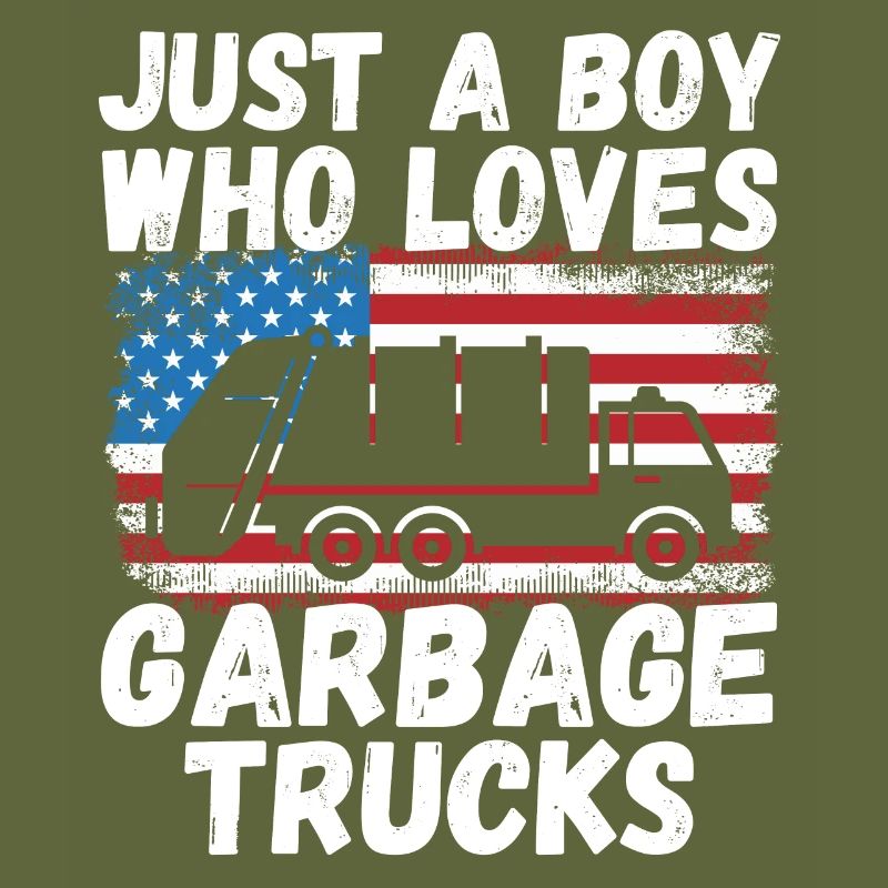 Just a boy who loves garbage trucks