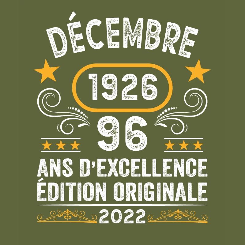 Anniversaire Vintage Idée Cadeau Décembre 1926 96