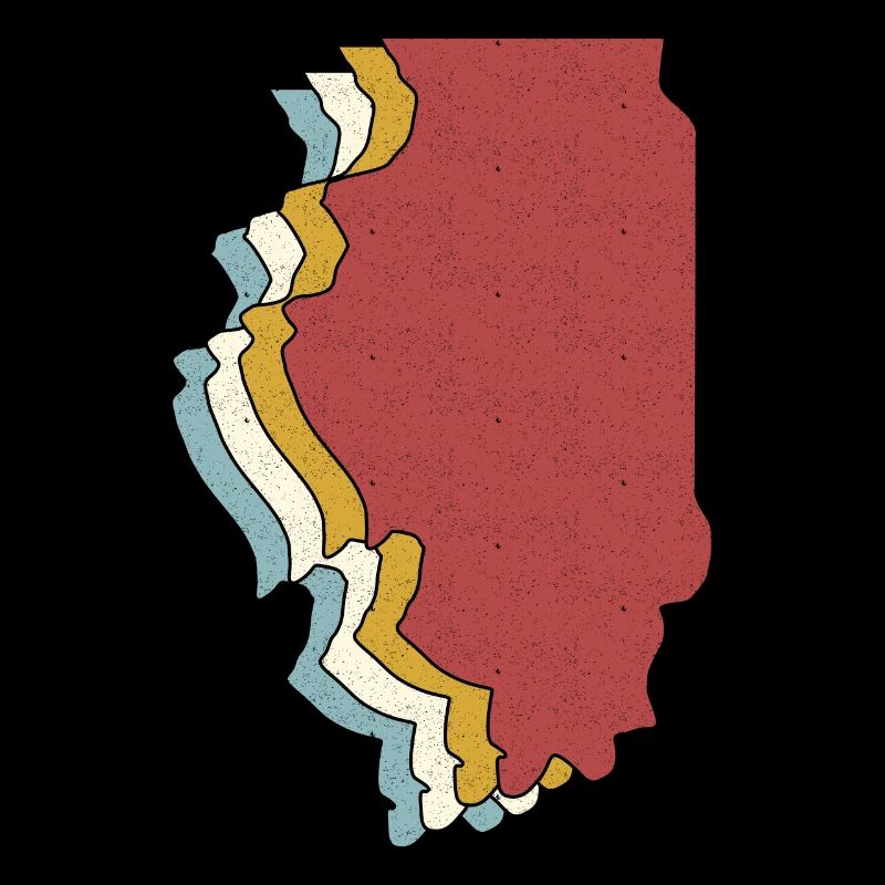 USA State - Vintage Map Illinois