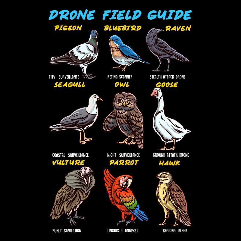 Bird Guide Drones Ducks Parrots Owls