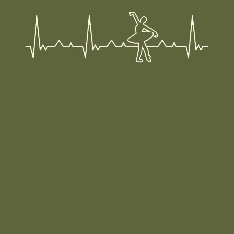 Chica de baile de ballet. Corazón. Amor. Ekg.