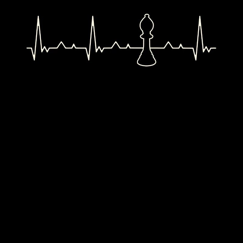 Piece de ajedrez obispo. Corazón. Amor. Ekg.