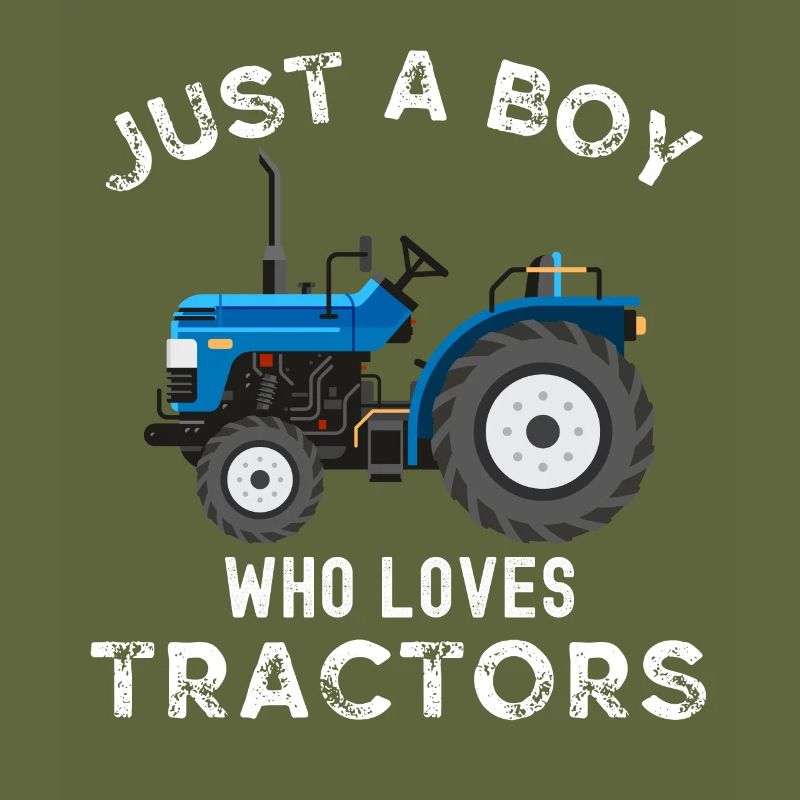 Nur ein Junge, der Traktoren liebt
