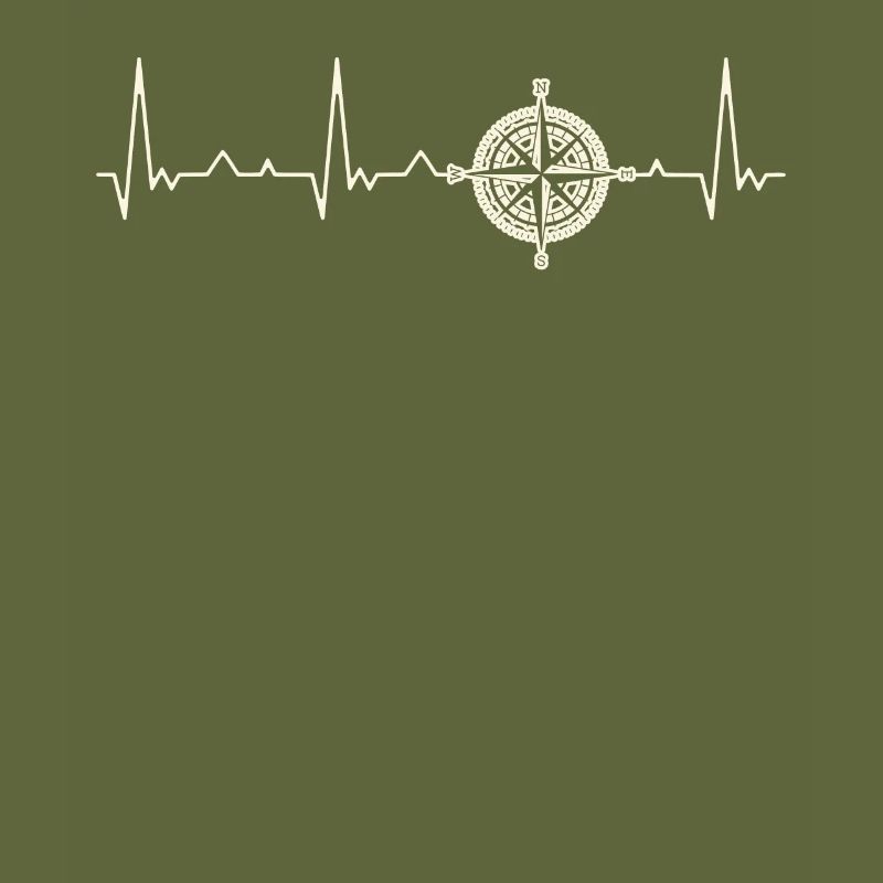 Símbolo de brújula. Corazón. Amor. Ekg. Legumbres