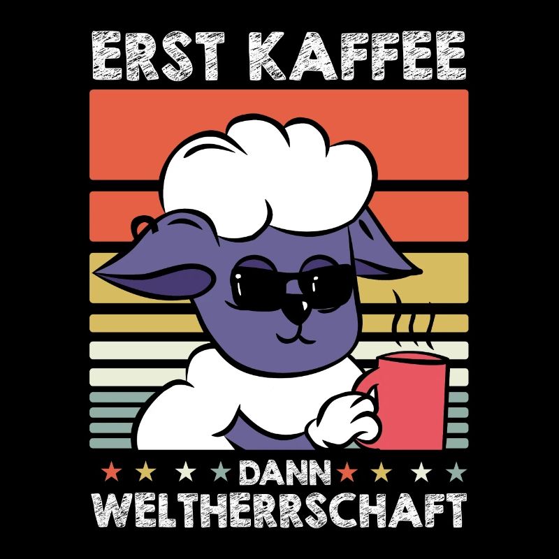 Schaf Kaffee-Sonnenbrille