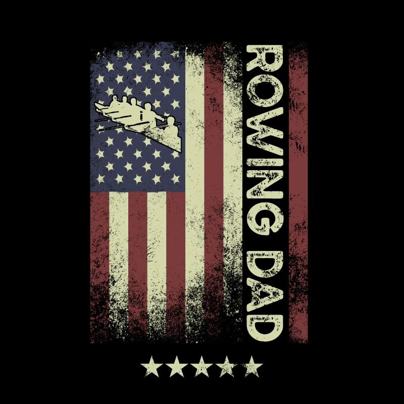 USA American Flag - Rowing Father
