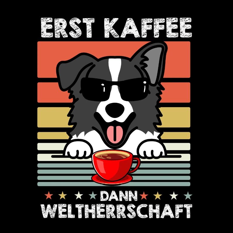 Border Collie Sonnenbrille Kaffee