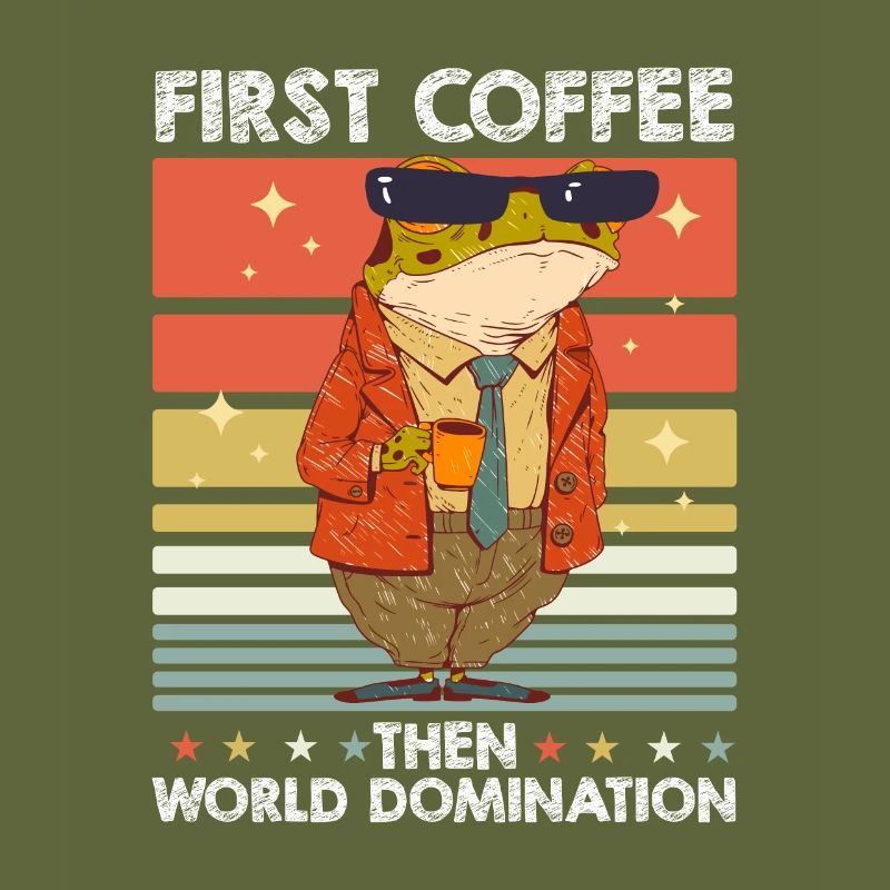 Frog Toad Sunglasses Coffee
