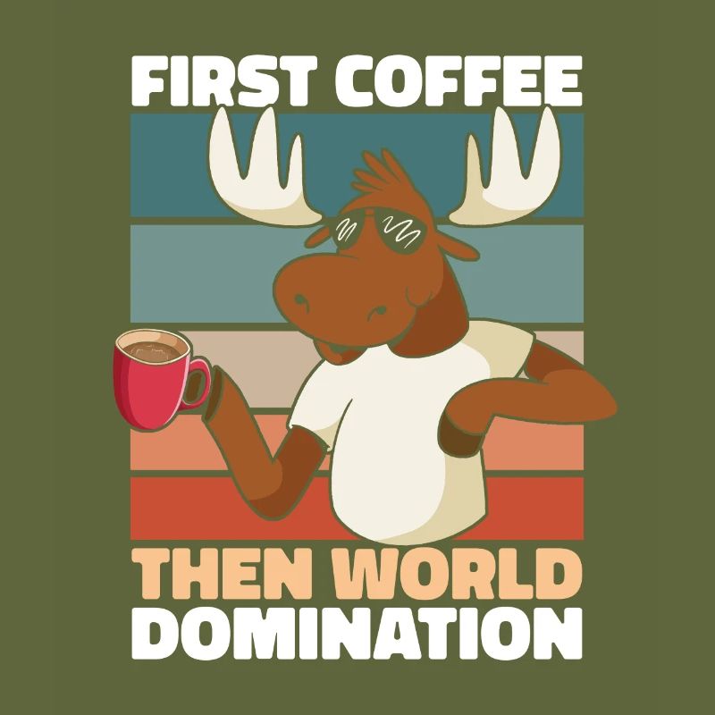 Elch Kaffee Sonnenbrille