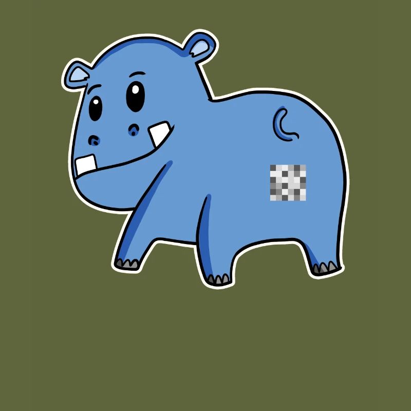 Nilpferd Arsch - Nilpferd Hintern