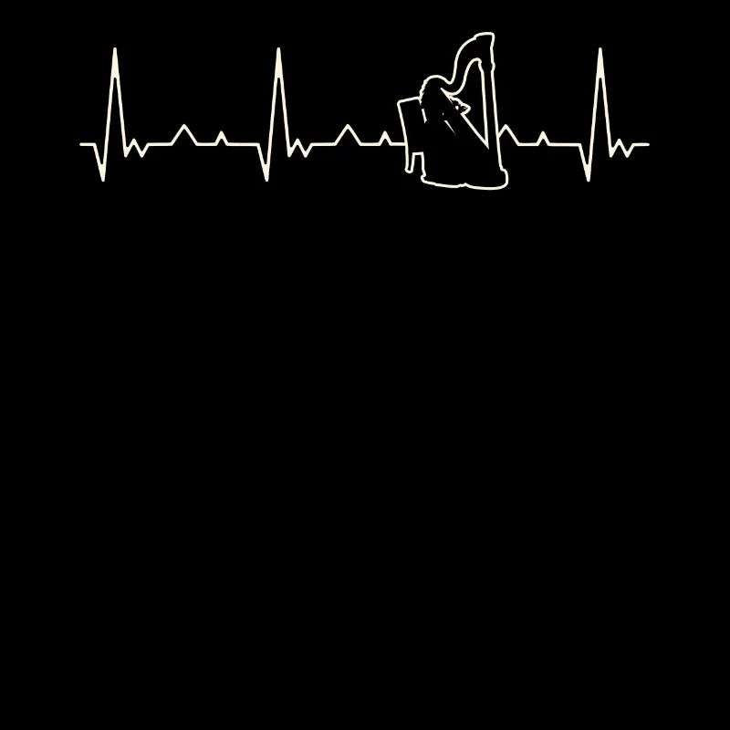 Arpa jugando hombre. Corazón. Amor. Ekg.