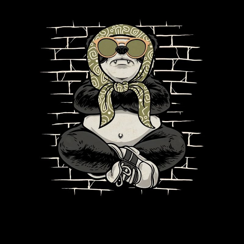 Panda Panda Giant Bear Lunettes de soleil Echarpe