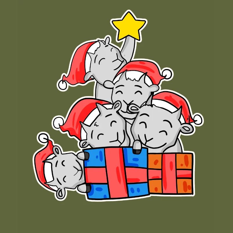 Chèvres Arbre de Noël Chèvre