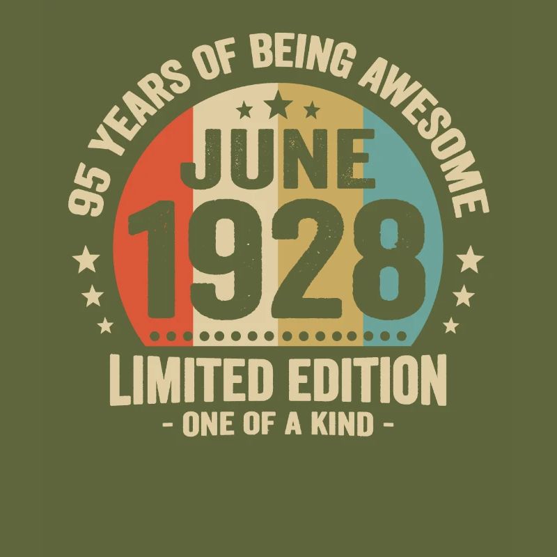 June 1928 95 years anniversary vintage gift idea