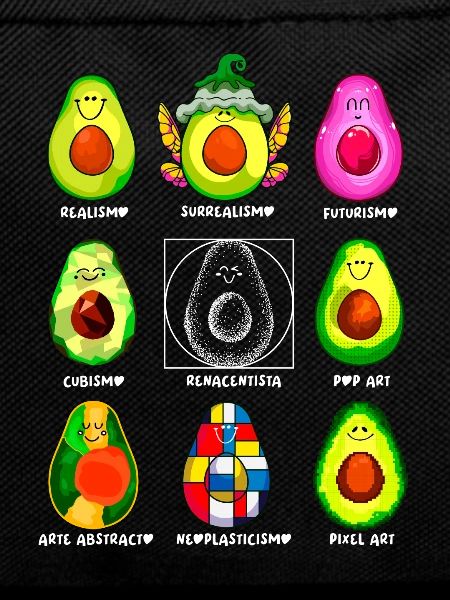 Kunstgeschichte Kawaii Avocados