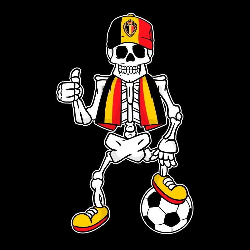 Skeleton Belgium Fan Belgian Football