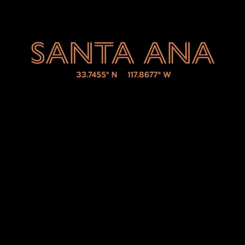 USA City Coordinates - Santa Ana