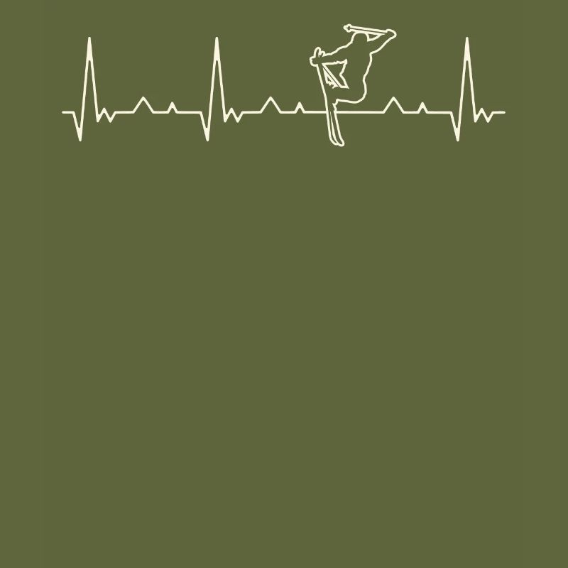 Esquiando estilo libre extremo. Corazón. Amor.